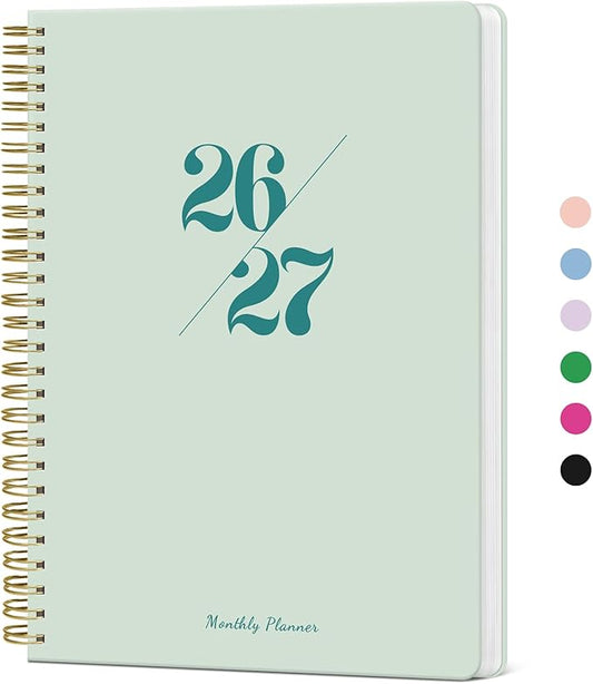 Monthly Planner 2026-2027, 2 Year Months Calendar Planner 2026-2027, Runs from January 2026 - Decembe 2027, 7" x 10", 24 Months, Perfect for School Office Home Planning - Mint