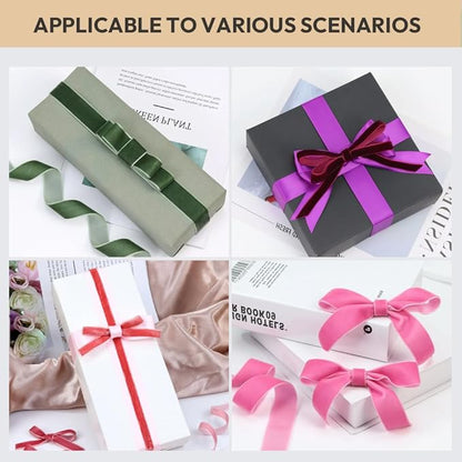 3/8" Wide Velvet Ribbon, 25 Yards - Thin Black Velvet Ribbon on Spool for Crafts, Gift Wrapping, DIY, Hair Bows, Wedding Invitations, Parties, Valentine's Day, and Christmas