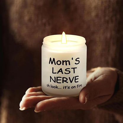 Lihome Vanilla Coconut Scented Jar Candle, Mom's Last Nerve, 7oz, Gift Boxed