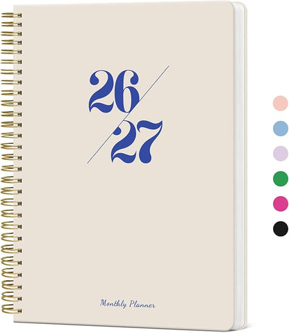 Monthly Planner 2026-2027, 2 Year Months Calendar Planner 2026-2027, Runs from January 2026 - Decembe 2027, 7" x 10", 24 Months, Perfect for School Office Home Planning - Beige