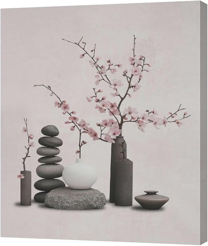 Zen Wall Art Zen Bathroom Pictures Wall Decor Spiritual Canvas Prints Meditation Decorations Painting Framed Artwork Office Home Spa Yoga Decor For Bedroom Dining Living Room 20"x24"