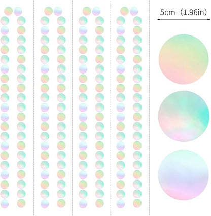 Iridescent-Disco Holographic-Euphoria Anniversary Party-Decoration Garland - 52ft Neon Mermaid Under The Sea Streamers,Wedding Birthday Bachelorette Baby Bridal Shower Engagement Lasting Surprise