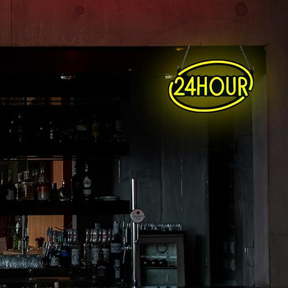 24 Hour Open Sign for Business,16x10 inch Open Signs Led RGB for Window Wall Door Open Closed Sign Resturant Bar Salon Store