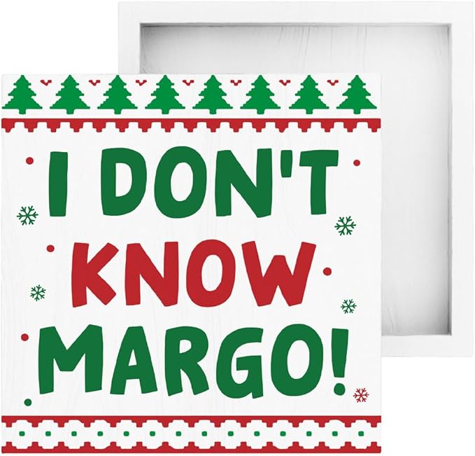 Christmas Vacation Decorations for Home Christmas Holiday Decor for Office Kitchen Funny Merry Xmas Decorations for Room Table 5 x 5 Inches