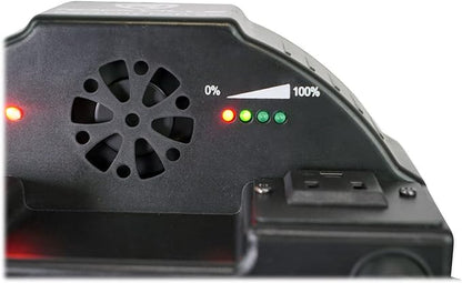 Rockville Battery PAR Pack 50 Black (10) Rechargeable RGB Wash Lights with Charging Case, 18 LEDs, RF Remote, DMX Control, 10-Hour Battery, for DJs and Event Lighting