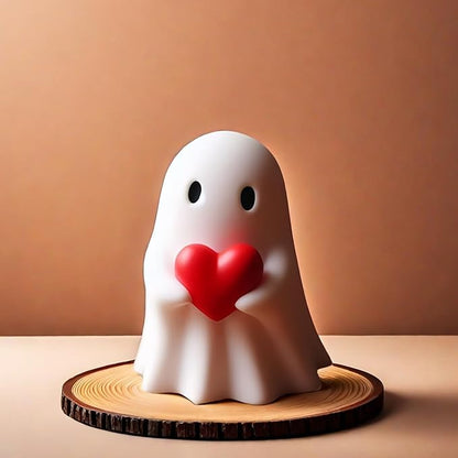 Halloween Ghost Figurine - Spooky Resin Ghost Statue, Cute Finger Ghost Ornaments, Perfect for Indoor & Porch Decor (D)