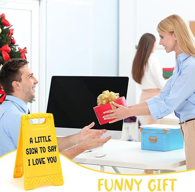 Funny I Love You Sign Valentine's Decoration Christmas Anniversary Present Cute Birthday Wedding Gift for Girlfriend Boyfriend Wife Fiancee 3 X 5.3 inch