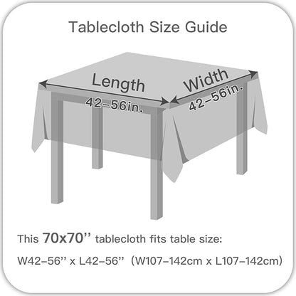 maxmill Square Jacquard Tablecloth Water Resistance Antiwrinkle Spill Proof Textured Table Cloth, Decorative Fabric Table Cover for Buffet Banquet Parties Event Holiday Dinner, 70 x 70 Inch, Rust