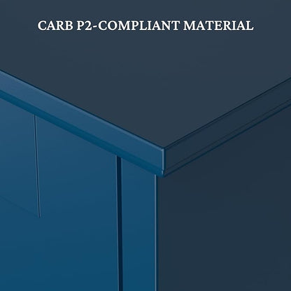 Yaheetech Over The Toilet Storage with 2 Doors & Adjustable Shelf, Free Standing Toilet Rack Wooden Space-Saving Collect Cabinet, Bathroom Furniture, L24.5xW9xH66 in, Navy Blue