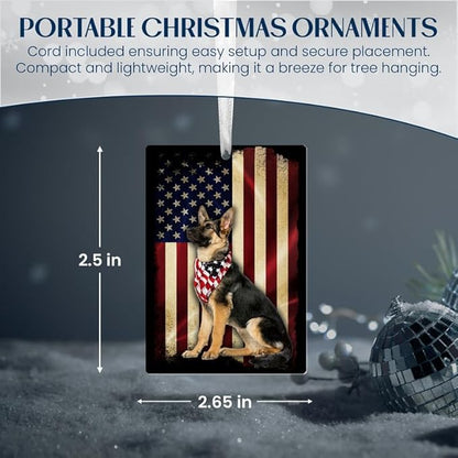 FLAGWIX Christmas German Shepherd Gifts for Women Men - Acrylic Ornaments 2025 for Christmas Tree Decorations - Dog Gifts for Dog Lovers, German Shepherd Gift for Animal Lovers Women