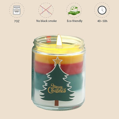 Christmas Candles - Christmas Gifts for Women, Aromatherapy Candle for Home Scented, Natural Soy Wax Vanilla Scented Candles