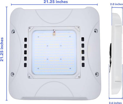 300W LED Canopy Light, Waterproof Parking Lot Lights for Outdoor, Warehouse, Gas Station, Carport, Auto Shop - 5700K Daylight, 48000LM, 100-277V