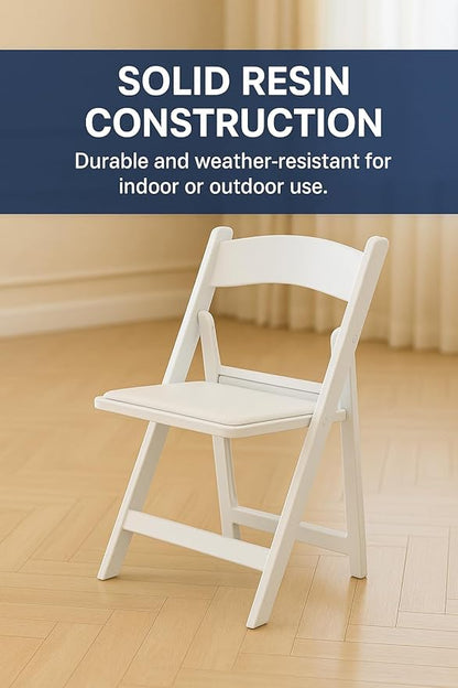 BTEXPERT Set of 16,Resin Folding Chair Vinyl Padded Seat 1000LB Weight Capacity Indoor Outdoor Lightweight Set for Home Event Party Picnic Kitchen Dining Church School Weddings 1000lb Weight Capacity