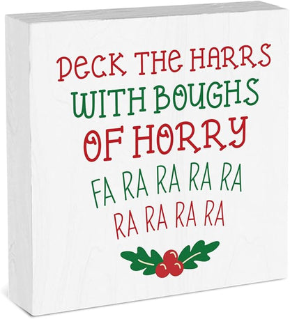 Christmas Vacation Decorations for Home Christmas Holiday Decor for Kitchen Xmas Vacation Decor for Living room Merry Xmas Decorations 5 x 5 Inches