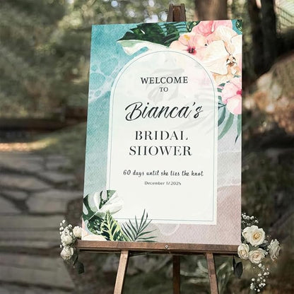 Bridal Shower Welcome Yard Sign, Wedding Shower Welcome Board, Custom Bridal Shower Sign, Elegant Bridal Shower Decor Board#9