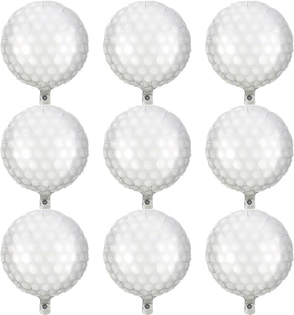 9PCS Golf Balloons - 18Inch Sports Aluminum Foil Balloons for Golf Themed Party Hole In One Birthday Sports Graduation Party Supplies
