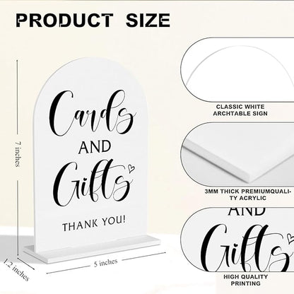 Cards And Gifts Sign,Gift Table Sign, Wedding Signs for Wedding Bridal Shower Ceremony Reception Event Party Acrylic Decor
