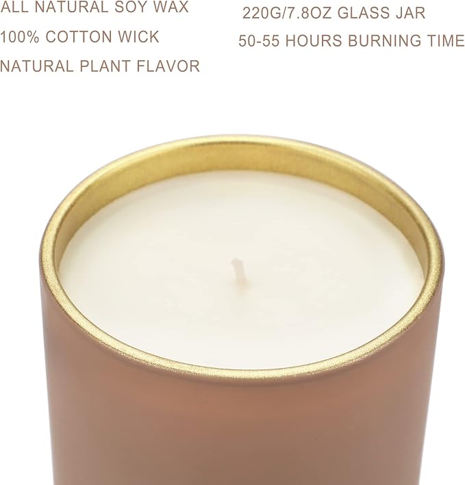 Candles for Home Scented, 4 Pack 7.8 OZ Cotton Scented Candles, Stress Relief Aromatherapy Candle Gifts Set, 220 Hour Long Lasting Candle Set,Jar Candles for Meditation, Yoga, Bath, Spa