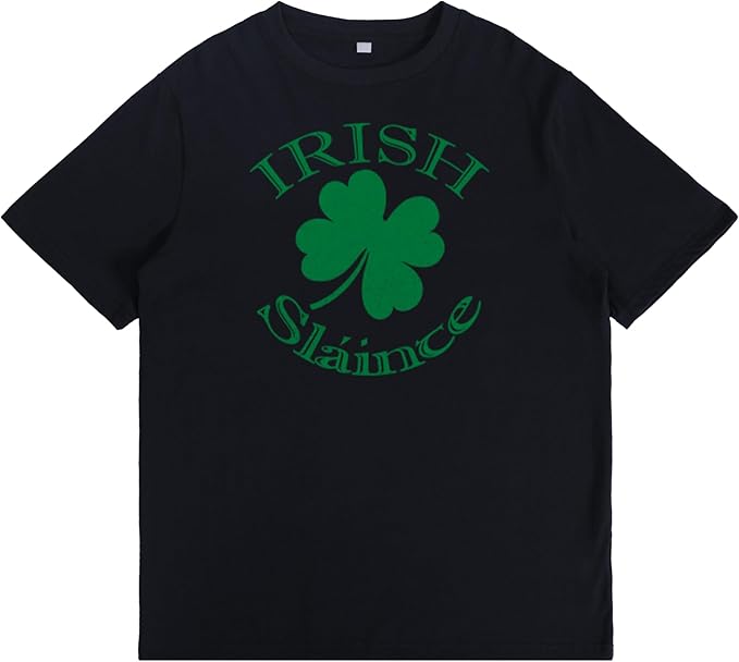 St. Patrick's Day Celebration Tee Beer Graphic Big and Tall Short Sleeve Cotton Festival Casual Gym Workout Tshirts
