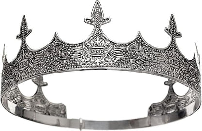 King Crown for Men Crowns Tiara for Birthday Party Costume