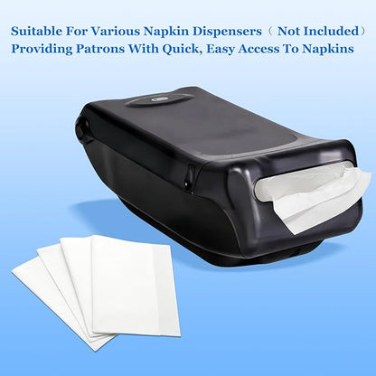 Disposable Fold Napkins, 13"x11.6" 1-Ply 1500 Count Paper Dinner Napkins, White Napkins Bulk for Restaurants and Cafes