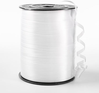 White Curling Ribbon, 500 Yard Christmas Curling Ribbons for Gift Wrapping, Balloon String for Balloons Curly Ribbon, Gift Bow Ribbons for Baby Shower, Florist Flower Party Decorations