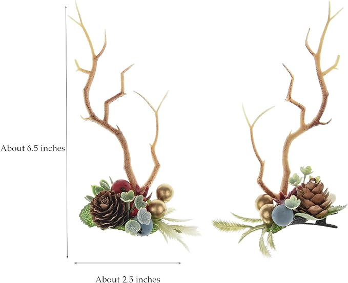 TOECWEGR Christmas Reindeer Antlers Headband Hair Clips Hair Hoop Girl Holiday Beauty Headdress