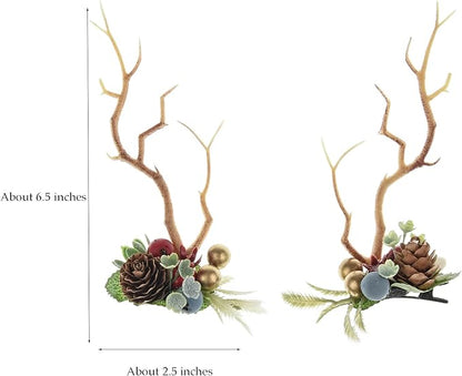 TOECWEGR Christmas Reindeer Antlers Headband Hair Clips Hair Hoop Girl Holiday Beauty Headdress