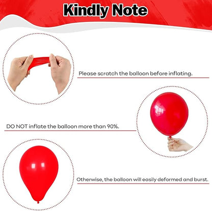 Red Balloons Set 12 Inch Red and White Balloons 35 Pcs Metallic Red Confetti Balloon for Girls Women Valentines Engagement Wedding Confession Bachelorette Bridal Shower Birthday Party Decorations
