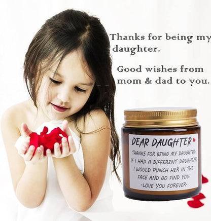 Birthday Candles Gifts for Daughter Adult, 13th/16th/18th/21st/30th Happy Birthday Gift for Daughter Stepdaughter, Daughter Gifts from Mom and Dad for Graduation Wedding Christmas
