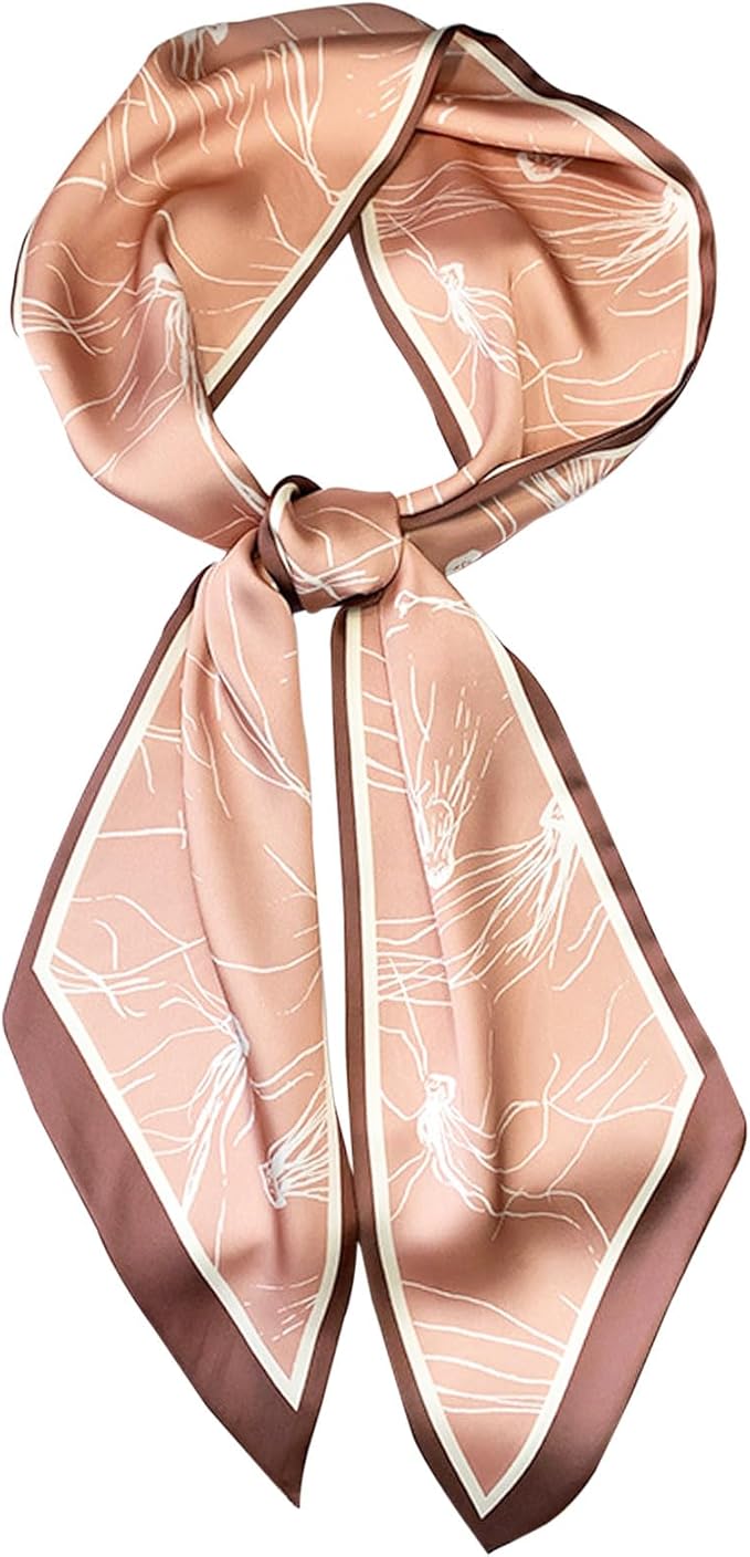 Head Scarf Hair Neck Scarves For Women Purse Bag Scarfs For Handbags Silky Long Thin Satin Headscarf Fashion