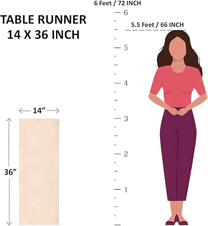 Solino Home Linen Small Table Runner 36 Inches - Athena, 100% Pure Linen Chambray Burgundy Table Runner 14 x 36 Inch Ideal for Dresser and Coffee Tables - Fall, Winter, Thanksgiving, Christmas