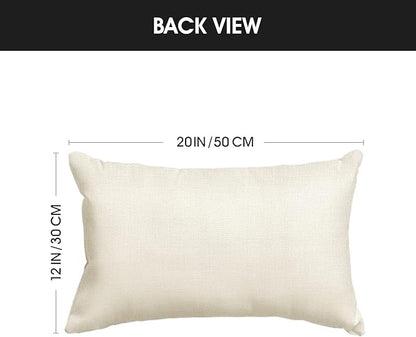 AVOIN colorlife Valentine's Day Envelope Throw Pillow Cover, 12 x 20 Inch Red Heart White Anniversary Wedding Cushion Case Decoration for Sofa Couch