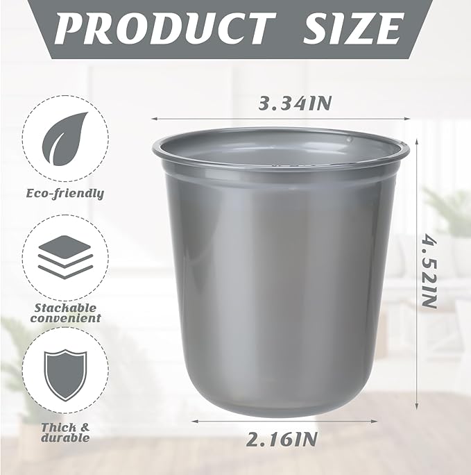 50pcs 12oz Disposable Stemless Glasses,PET Disposable Drinking Cups,Cold Party Clear Plastic Wine Glasses for Parties Birthday,Wedding,Meeting,Christmas Party Supplies. (Sliver)