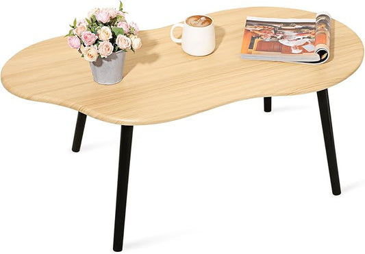 Small Coffee Table Cloud Coffee Table Modern Center Table Floor Table Walnut Irregular Coffee Tables Suitable for Living Room Small Spaces