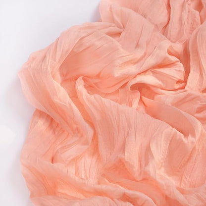 Coral Pink Cheesecloth Table Runner 6 Pack Christmas Table Runners Boho Gauze 120 Inches Coral Cheese Cloth Table Decor for Xmas Holiday Season Parties Wedding Bridal Baby Shower