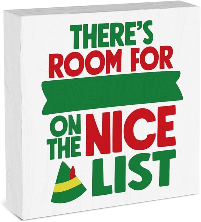 Christmas Vacation Decorations for home Christmas Holiday Decor for Living room Funny Merry Xmas Decor for Table 5 x 5 Inches