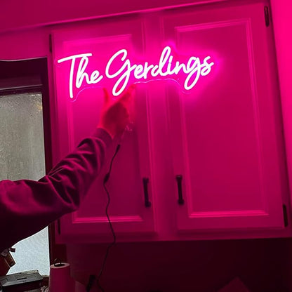 Custom Neon Sign, Handmade Personalized Neon Lights for Wall Décor, Bedroom, Birthday, Wedding Party, Bar, Shop Logo, Custom LED Neon Signs Gifts for Girlfriend Family