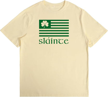 St. Patrick's Day Celebration Tee Beer Graphic Big and Tall Short Sleeve Cotton Festival Casual Gym Workout Tshirts