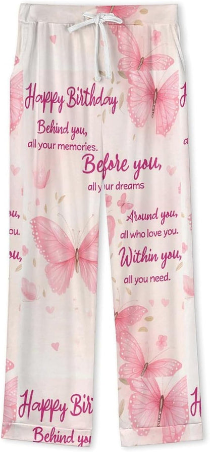 Lemons Leaves Ceramic Style Womens Pajama Set Long Sleeve Pajamas Top And Pants Soft Loungewear Pjs Sets