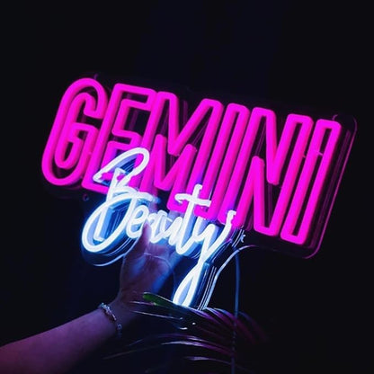 Business Signs, and Storefront Signs - Personalized Double Line Fonts LED Neon Sign for Home Decor, Wedding Decorations, Wall Decor, Indoor & Outdoor Waterproof