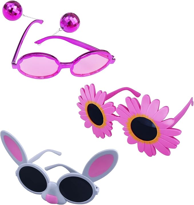12 Pack Funny Party Sunglasses, Novelty Fun Glasses, Cool Costume Masks for Adults, Kids, Party Favors, Photo Booth Props Sunglasses