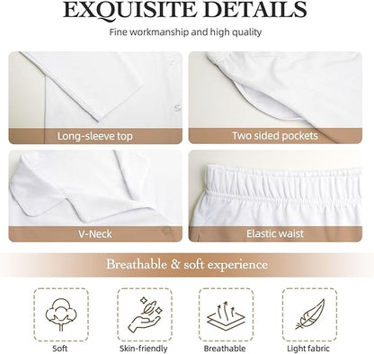 Retro Bee And Floral Women'S Pajama Sets Ultra-Soft Printed Sleepwear