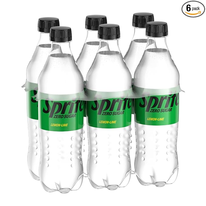 Sprite Zero Sugar Lemon Lime Diet Soda Pop Soft Drinks, 16.9 fl oz, 6 Pack
