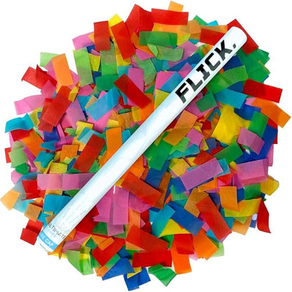Ultimate Confetti Wand 14 inch Confetti Launcher Wand, Multicolor, 8 Pack - Great for Parties, Weddings and Events Tissue, Metallic and Biodegradable Options