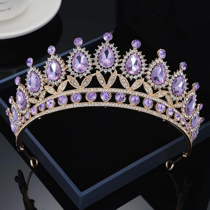 Kamirola Tiaras Princess Crown for Women and Girls Crystal Headbands for Bridal, Princess for Wedding and Party(TR21)