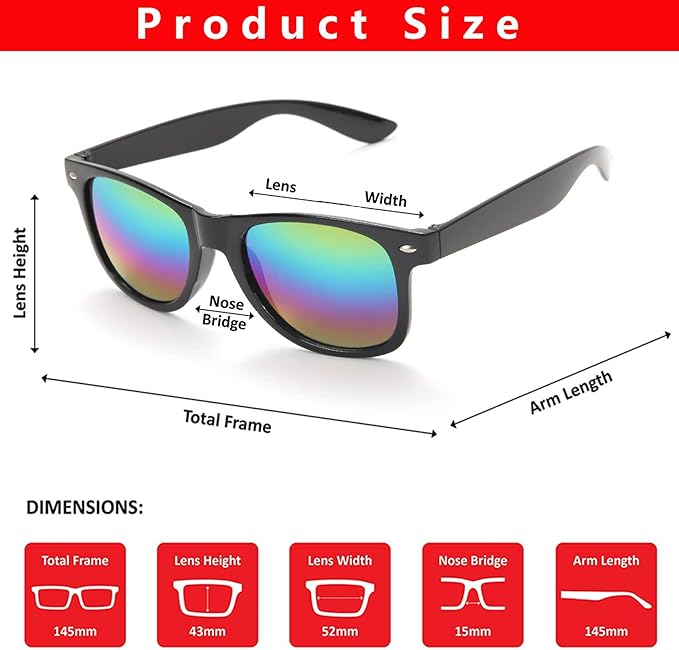 Fsmiling Black Sunglasses Bulk Adult Party Sunglasses 80s Glasses Shades for Men Women Party Favors-15Pack,UV Protection