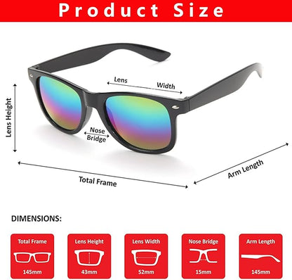 Fsmiling Black Sunglasses Bulk Adult Party Sunglasses 80s Glasses Shades for Men Women Party Favors-15Pack,UV Protection