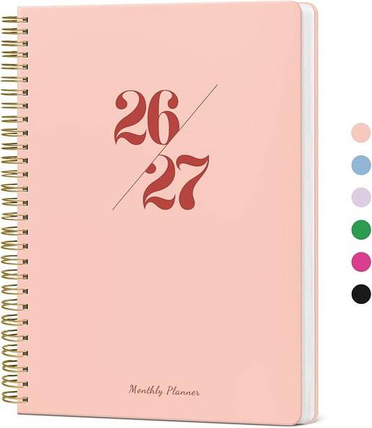 Monthly Planner 2026-2027, 2 Year Months Calendar Planner 2026-2027, Runs from January 2026 - Decembe 2027, 7" x 10", 24 Months, Perfect for School Office Home Planning - Pink