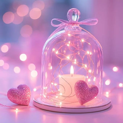 6 Pack Fairy Lights Battery Operated with Timer Silver Wire Mini 13FT 40LED Waterproof Cuttable Twinkle Christmas String Lights for Home Bedroom Wedding DIY Centerpiece Birthday (Pink)